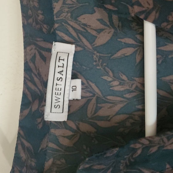 SweetSalt Jumpsuit Size 10 Womens Green Taupe Button Zip Down Scandinavian - Picture 9 of 16